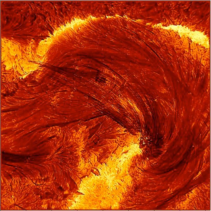 #imageA high-resolution image of the flare from the Inouye Solar Telescope, taken on August 8, 2024, at 20